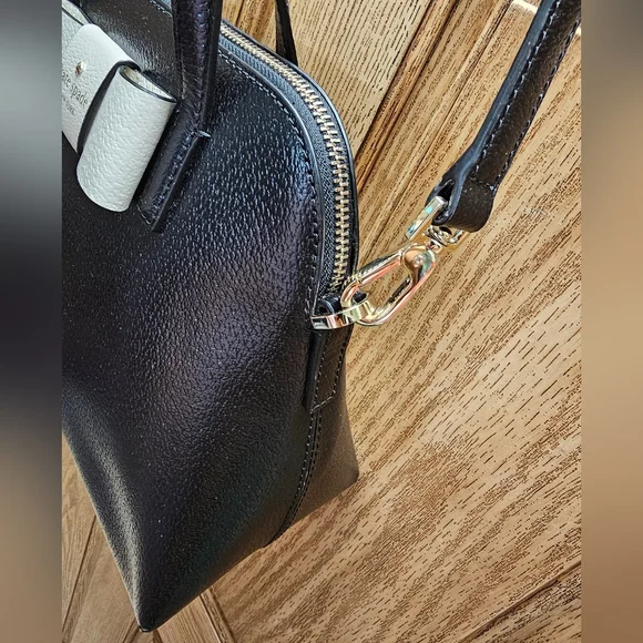 Kate Spade Matthew's Street Maise Black & White Bow Handbag Sachel NWOT Sold out - Picture 6 of 16